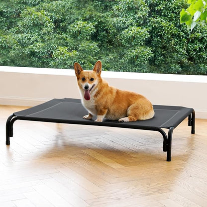 Elevated Dog Bed Raised Outdoor Dog Cot for Medium Dogs 35.4 Inches