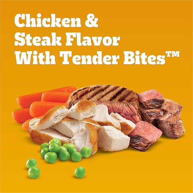 Pedigree With Tender Bites for Small Dogs Adult Dry Dog Food, Chicken and Steak Flavor, 3.5 lb. Bag