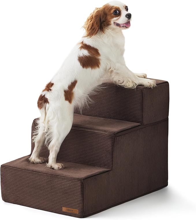 Lesure Dog Stairs for High Beds 3-Steps Dog