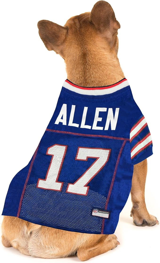 NFLPA Josh Allen PET Jersey, NFL Dog Shirt, Size XX-Large, Buffalo Bills Mesh Jersey for Dogs