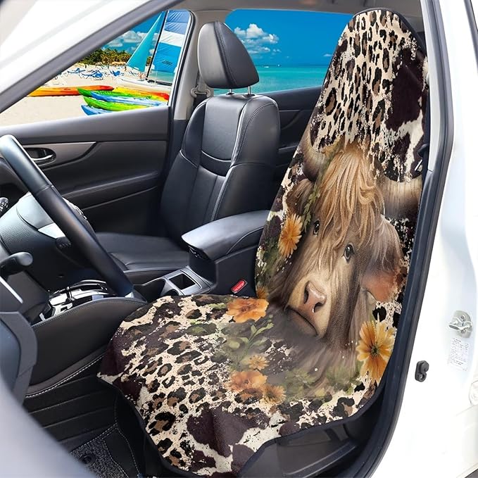 Cow Leopard Waterproof Towel Car Seat Cover Anti-Slip Bucket Seat Protector Washable Car Accessories Decro Universal Seat Cover for Car