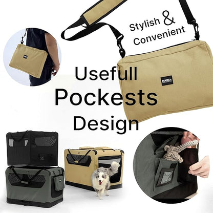 Soft Collapsible Dog Crate for Large Dogs 30 Inch 30x21x21 Inches