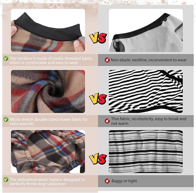 SCENEREAL Dog Pajamas for Small Medium Large