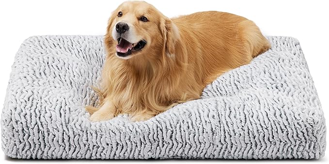 Bedsure Extra Large Dog Bed for Crate 41" x 29", Light