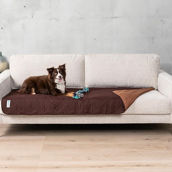 PetAmi Waterproof Couch Cover for Dogs 30x70 Brown