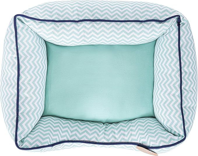 Now House for Pets by Jonathan Adler Teal Chevron Cuddler Dog Bed (FF16055)