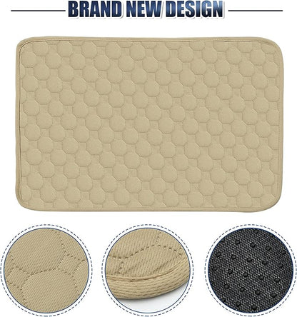 X AUTOHAUX 2 Pcs Dog Seat Cover Reuse 60x45cm Khaki