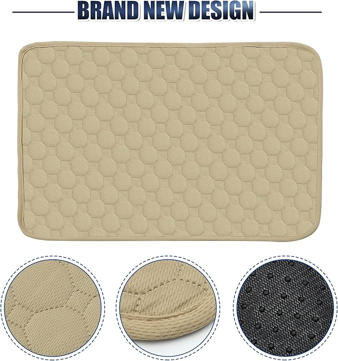 X AUTOHAUX 2 Pcs Dog Seat Cover Reuse 70x50cm Khaki