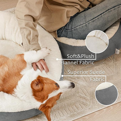 Love's cabin Round Donut Cat and Dog Cushion Bed 25in Pet