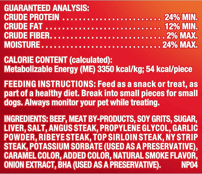 Pup-Peroni Dog Treats, Triple Steak Flavor, 22.5 Ounce, Ribeye, Top Sirloin, NY Strip Flavors