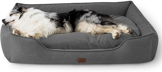 Bedsure Washable Dog Bed for Extra Large Dogs 42x30x10inches, Grey