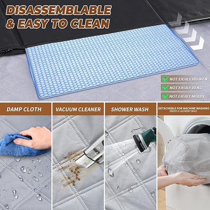 Dog Car Seat Cover for Back Seat Hard Bottom 100% Waterproof,