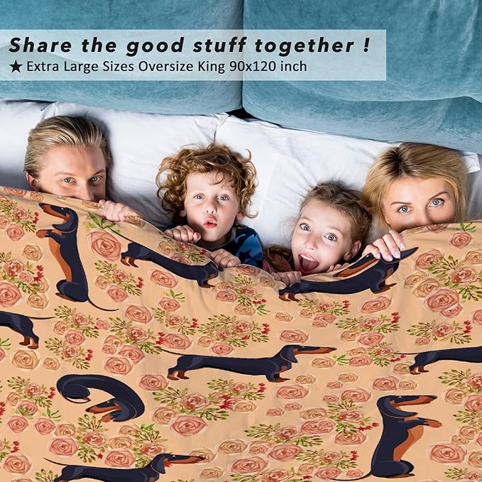 Dachshund Dog Blankets Puppy Blanket 60x50 in