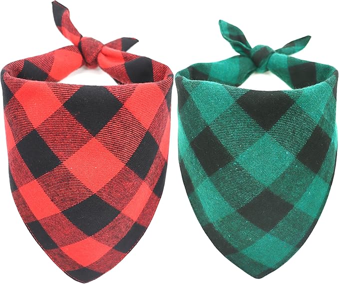 Realeaf Christmas Dog Bandanas 2 Pack