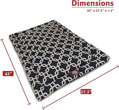 42" Links Navy Blue Crate Dog Bed Mat By Majestic Pet Products