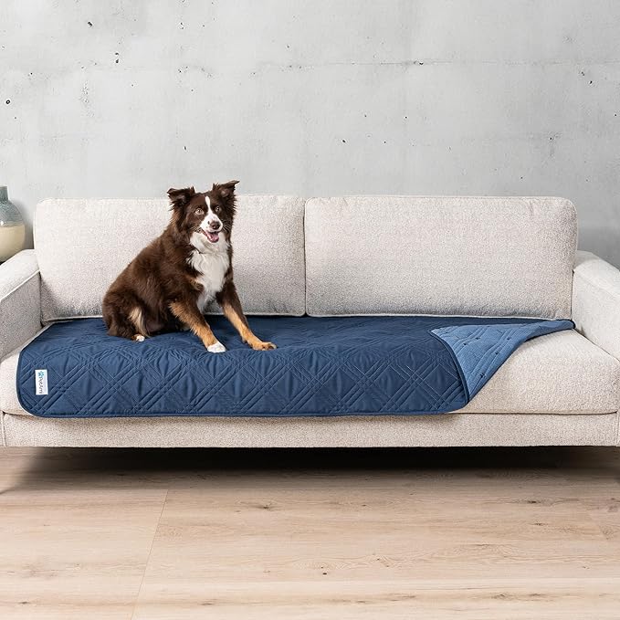 PetAmi Waterproof Couch Cover for Dogs 30x70 Blue