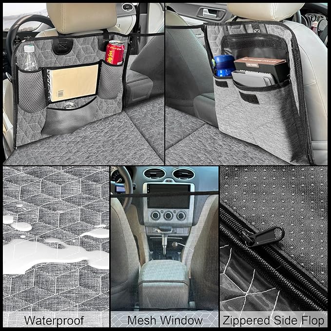 Back Seat Extender for Dogs Dog Seat Cover for Back Seat