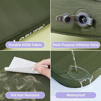Lesure Inflatable Waterproof Dog Bed for Medium Dogs 3 Inch