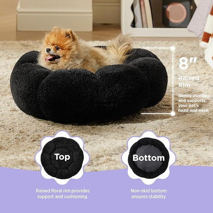 Lesure Calming Small Dog Bed 25 lbs, 23"