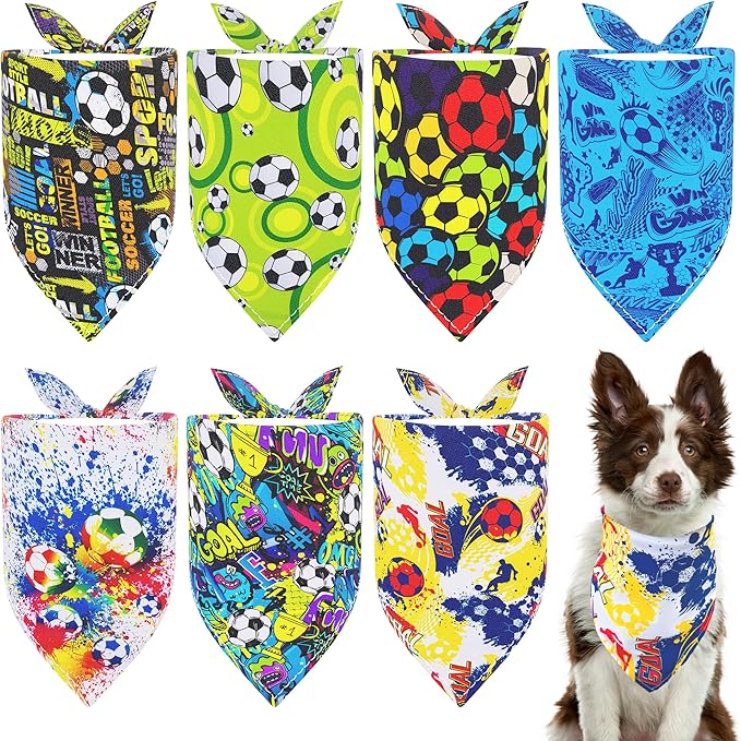 Sports Dog Bandanas for Large Dogs Breed 33 7PCS