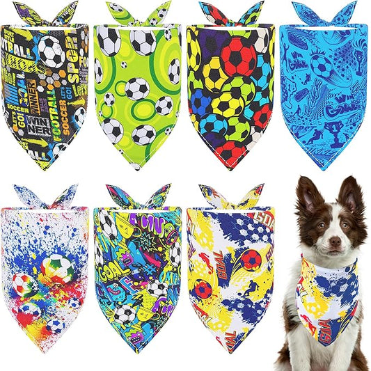 Sports Dog Bandanas for Large Dogs Breed 33 7PCS