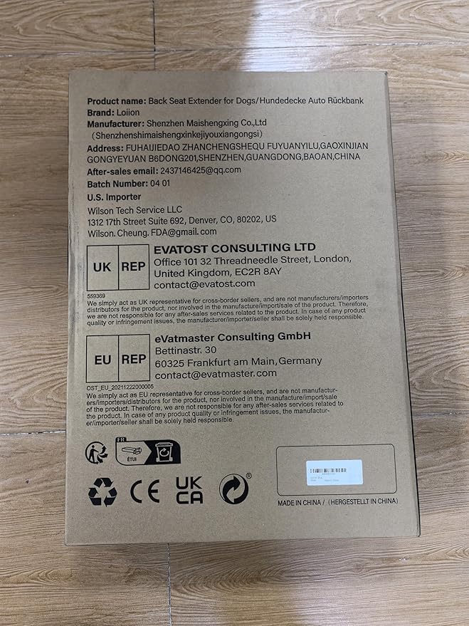 Loiion Back Seat Extender for Dogs 6 in 1 Convertible