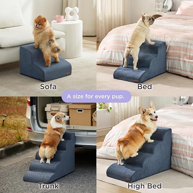 Lesure Dog Stairs for Small Dogs 3 Steps