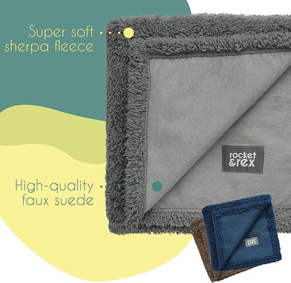 rocket & rex Extra Small Waterproof Dog Blankets for Dogs (21 x 27)