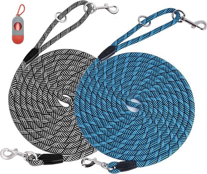 (2 Pack) Long Dog Leash for Dog Training 15FT/30FT/50FT