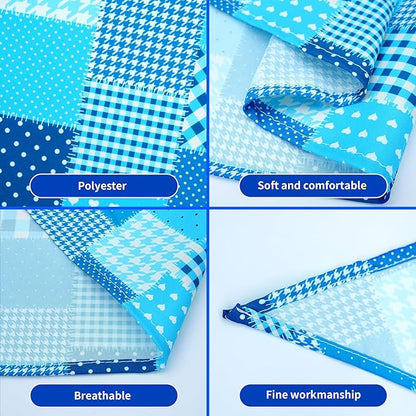 10pcs Dog Bandanas Patchwork for Xs Small Breed Dog Kerchief Triangle Bibs Scarves Pink Blue Yellow Girl Boy Grooming Costume