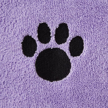 Bone Dry Embroidered Pet Grooming Towel Collection 41x23.5, Lavender