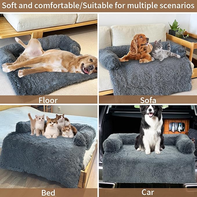 Calming Dog Couch Bed for Large Dogs 30 x 30 x 5.9 Inches