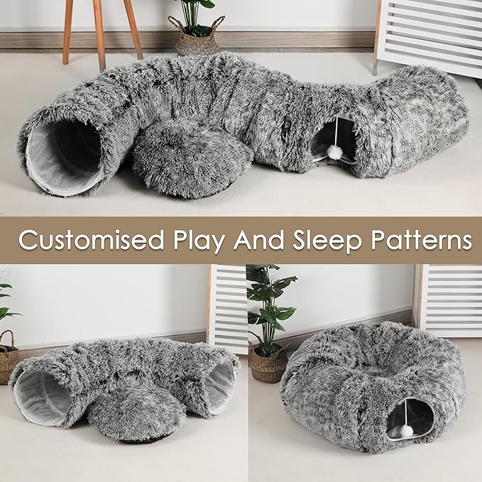 Cat Tunnel Bed for Indoor Cats