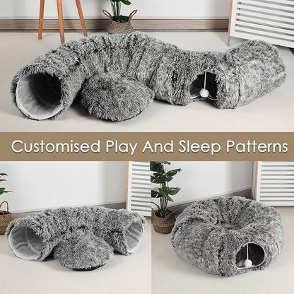 Cat Tunnel Bed for Indoor Cats