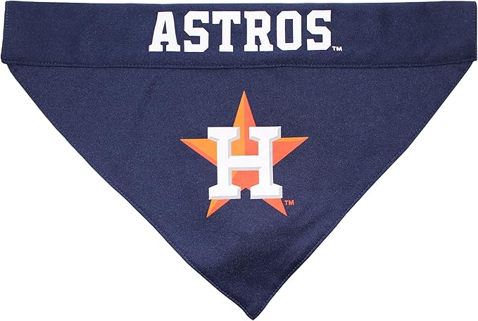 Pets First MLB Houston Astros Reversible Bandana Size XX-Large for Dogs & Cats. 2 Sided Sports Bandana