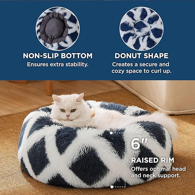 Bedsure Calming Cat Beds for Indoor Cats 20 inches, 15 lbs