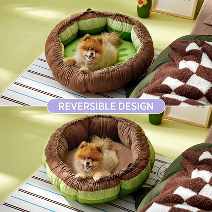 Lesure Dog beds for Small Dogs 25x25x8 Inches