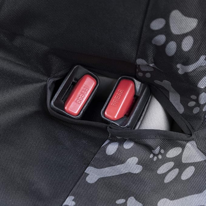 BDK Scooby Doo Waterproof Dog Car Seat Cover for Back Seat – Heavy Duty Black Oxford Automotive Rear Bench Seat Cover for Dogs