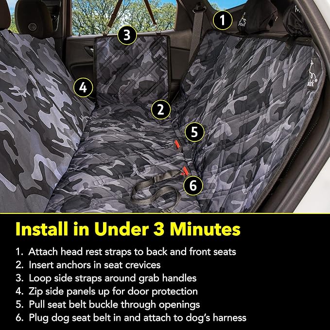 Meadowlark 5-in-1 Dog & Child Car Seat Cover Back Seat