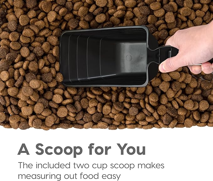 IRIS USA Dog Food Storage Container 30 lbs 11 lbs 2-Cup Scoop,