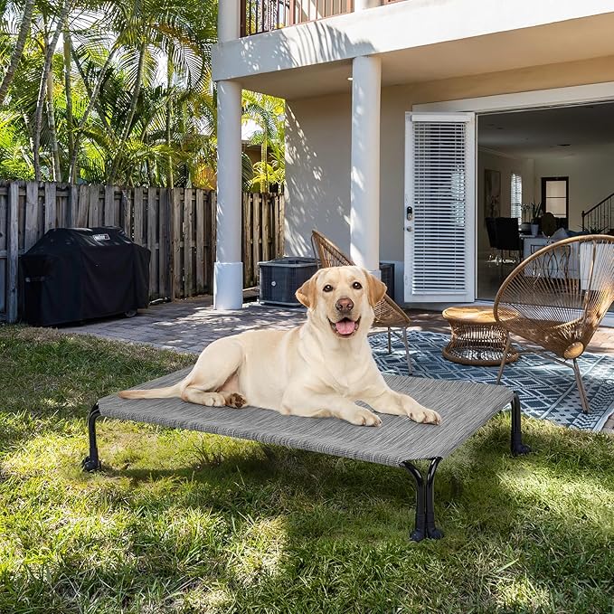 Veehoo Elevated Dog Bed 41" x 27", Black