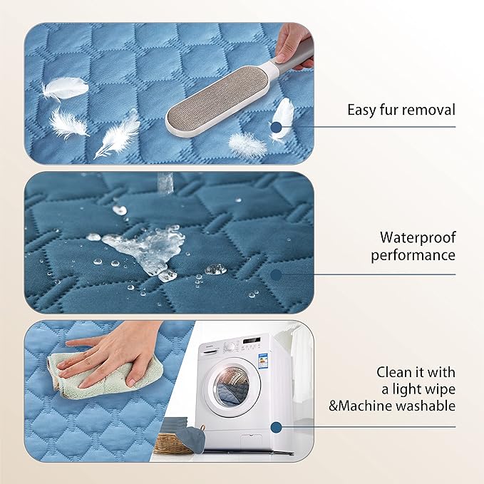 gogobunny 100% Double-Sided Waterproof Dog Bed Cover Pet Blanket Sofa Couch Furniture Protector for Puppy Large Dog Cat (30x90 Inch 1), Dark