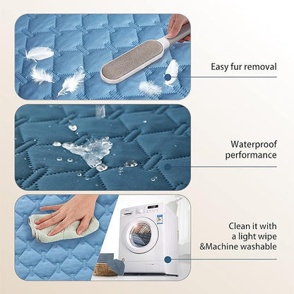 gogobunny 100% Double-Sided Waterproof Dog Bed Cover Pet Blanket Sofa Couch Furniture Protector for Puppy Large Dog Cat (30x90 Inch 1), Dark