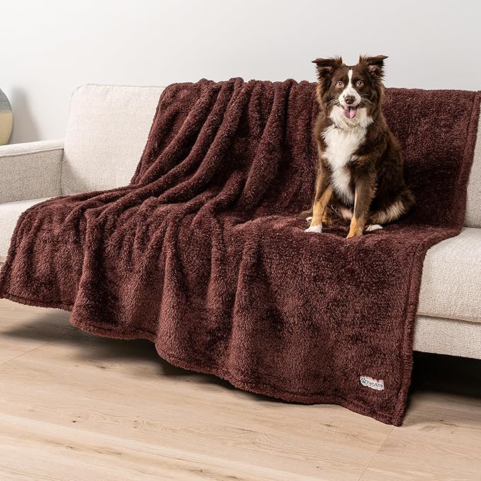 PetAmi Dog Blanket for Large Dogs Brown 60x80