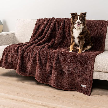 PetAmi Dog Blanket for Large Dogs Brown 60x80