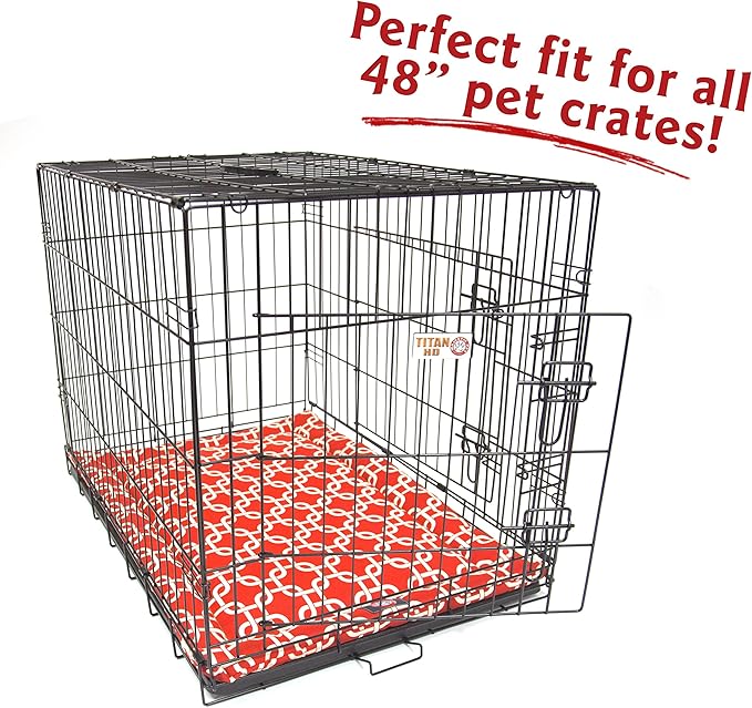 48" Links Red Crate Dog Bed Mat By Majestic Pet Products