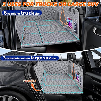 XL Dog Car Back Seat Cover for Trucks 6 Foldable F150 RAM 1500, Silverado,