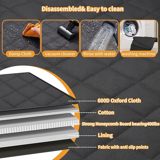 Dog Car Seat Cover 40%, Honeycomb 400lbs, 600D