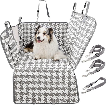 Lesure Dog Car Seat Cover for Back Seat with Hard Bottom