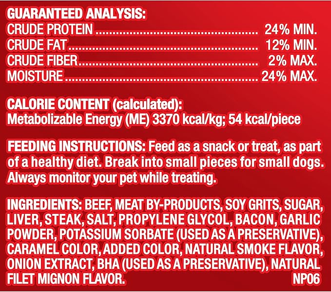 Pup-Peroni Dog Treats, Filet Mignon & Bacon Flavors, 22.5 Ounce, Made with Real Steak